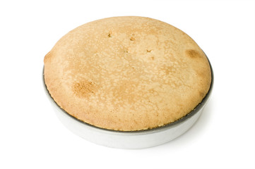 fresh pie, isolated on white background
