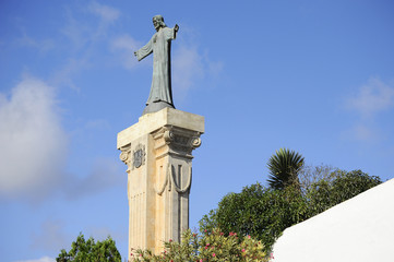 Statue of Crist on Mount Toro, Menorca