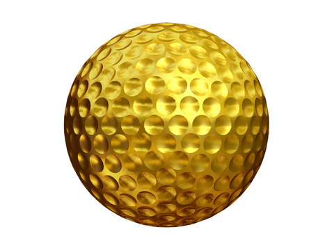 Goldener Golfball