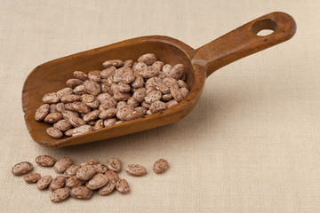 rustic scoop of pinto beans
