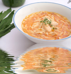 Reisnudeltopf mit Hühnchen