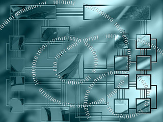 Abstract business background in blues