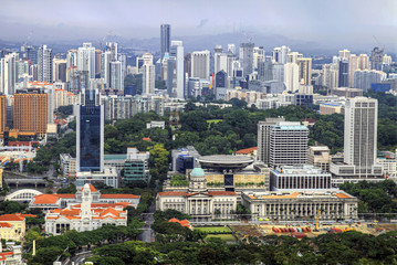 Singapore City Aerial View