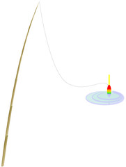 isolated fishing rod