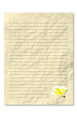 Note paper on white background