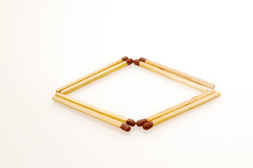 Matches isolated on white background