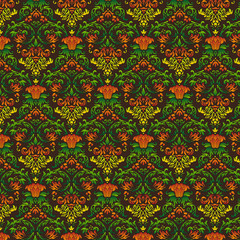 Old style floral ornate vector background