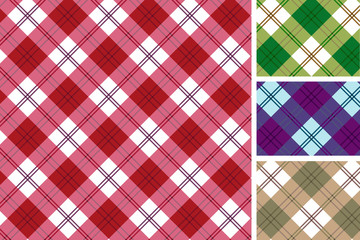 Set of scottish styled pattern