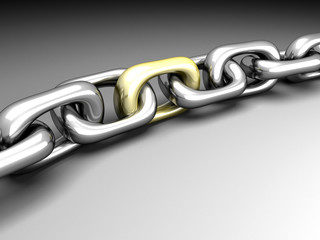 Obraz premium catena con parte dorata