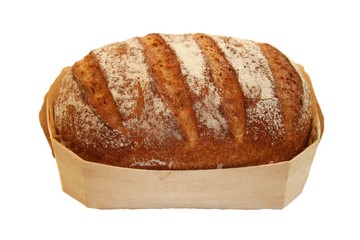 Frisches Brot im Holzkörbchen