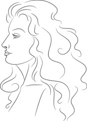 Girl with long hairs