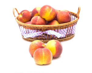 Peaches in the basket