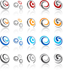 Set of modern emblems.