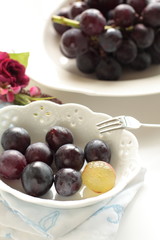 Japanese Autumn fruit, grapes