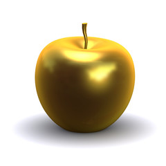 3d Golden apple