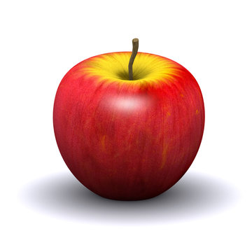 3d Red apple