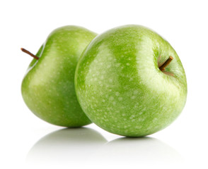 two green apple fruits