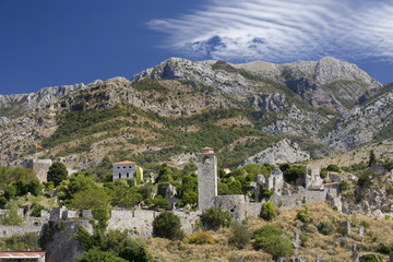 Fototapeta na wymiar Old city of Bar, Montenegro.