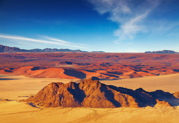 Naklejka premium Pustynia Namib, widok z lotu ptaka