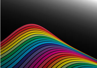 Pastel colored vector abstraction of hill