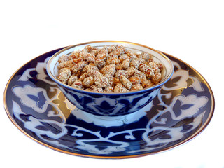 Oriental sweets. Peanuts in sesame