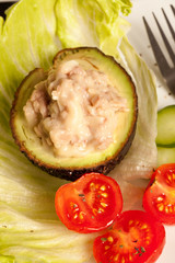 Avocado with Coronation Tuna starter
