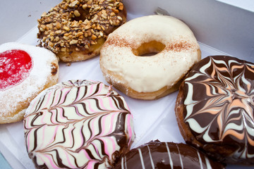 Delicious doughnuts isolated