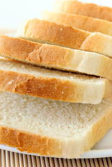 Sliced white bread
