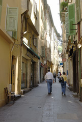 Street in Old Town of Nice. Cote d'Azur. France