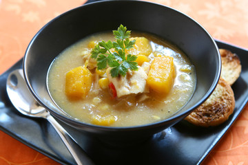 Pumpkin and Chicken Chowder