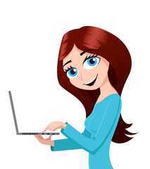 Girl and a laptop