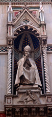 Pope Statue Duomo Cathedral Florence Italy