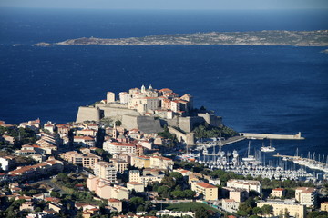 Naklejka premium calvi,port,citadelle,corse,corsica,balagne