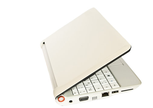White leptop isolated on the white.