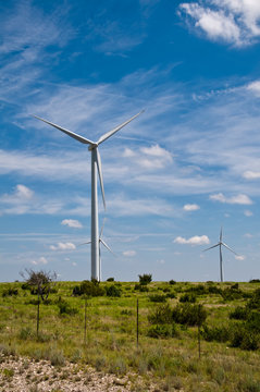 Power windmill on the plains