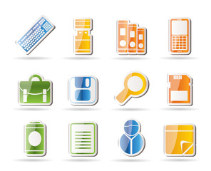 Business and Office tools icons - vector icon set 3
