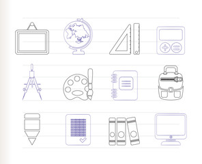 School and education icons - vector icon set