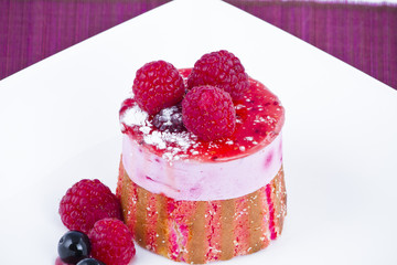 Strawberry and blackberry cake