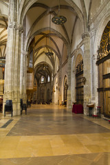 Interior of the Cathedral of Alcala de Henares, arches and dome