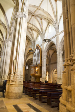 Interior of the Cathedral of Alcala de Henares, arches and dome