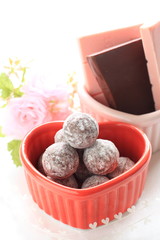 Homemade Truffe and Ingredient's chocolate