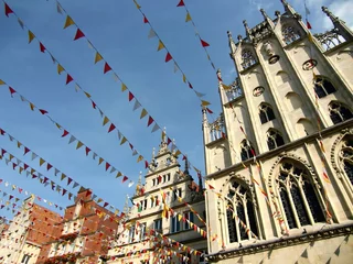 Innenstadt-Panorama MÜNSTER/Westfalen mit Rathaus rechts © ErnstPieber