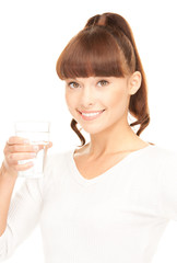 woman with glass of water