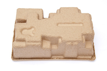 Box from paper recycle on isolate background.