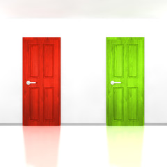 Red and Green Door