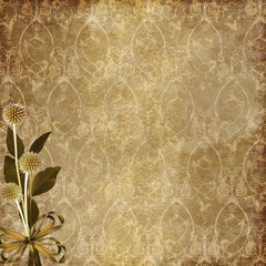 vintage paper with flowers