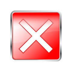 Obraz premium Button abbrechen rot