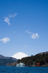 富士山と遊覧船