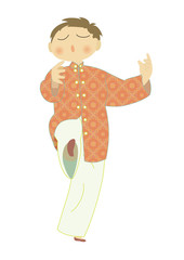 気功・太極拳をする女性