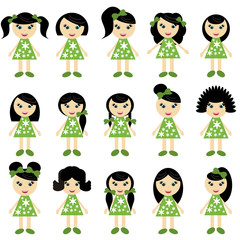 girls with different hair styles